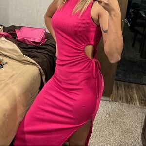 Hot pink dress